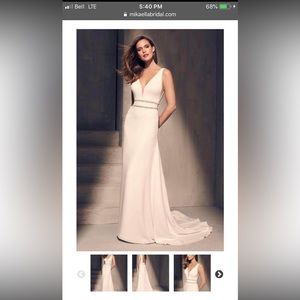 Unaltered, unworn Mikaella Bridal wedding dress Size 12